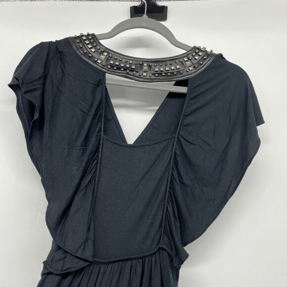 Faith Connexion studded v neck black  mini dress - Picture 7 of 15